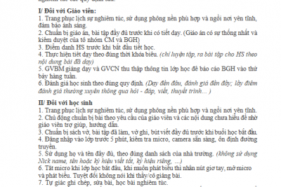 Nội quy học online